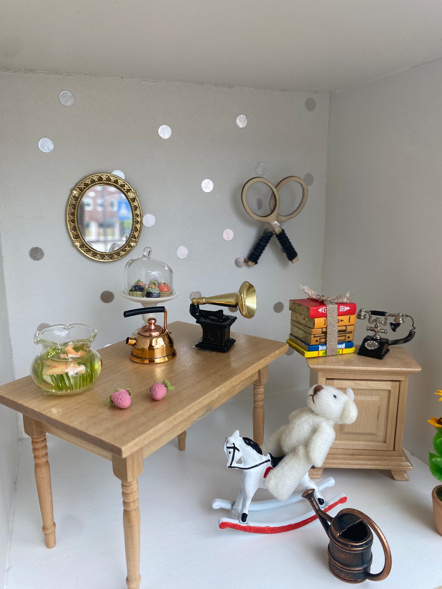 Oval Spiegel, Miniature für das Puppenhaus