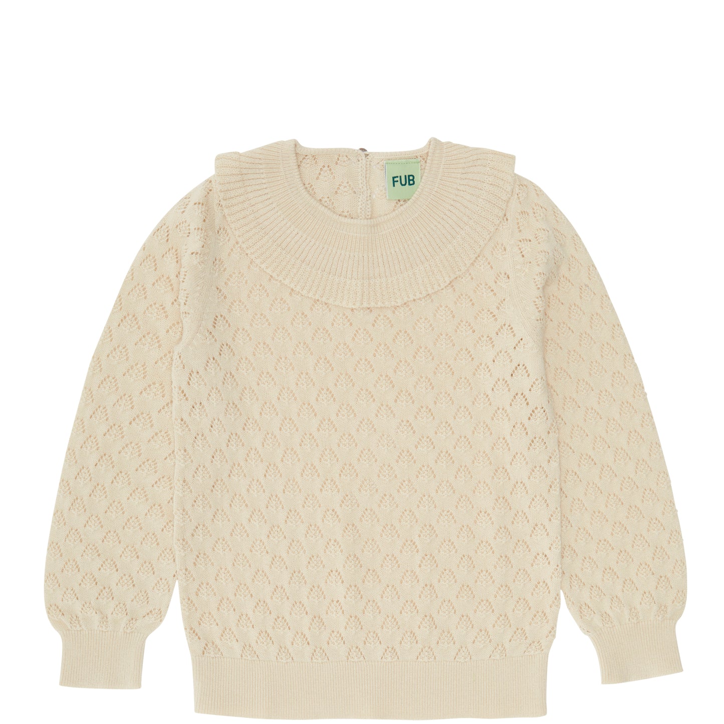 Pullover mit Rüschen-Kragen ecru, Organic Cotton, FUB Babywear