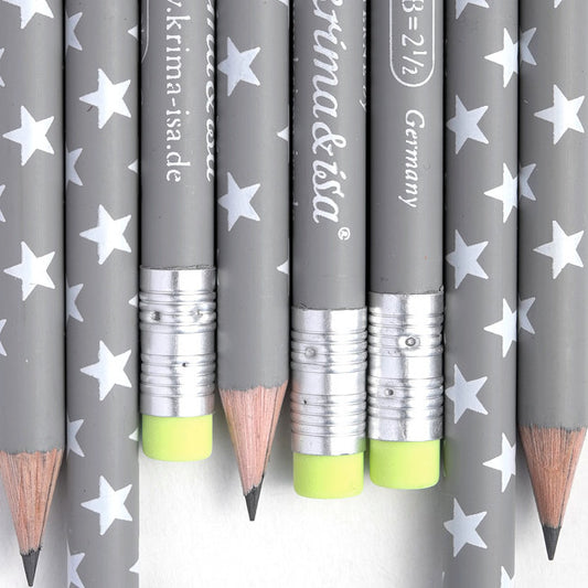 Bleistift mit Sternen, grau, Krima&Isa