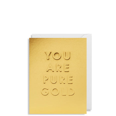 Mini-Grußkarte YOU ARE PURE GOLD