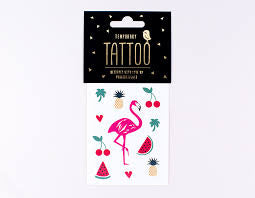 Tattoo-Set Flamingo, Perlenfischer